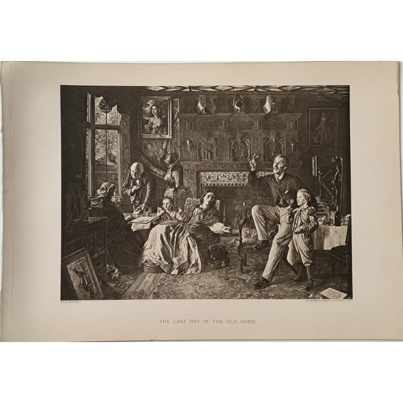 The Last Day in the Old Home, photogravure by WB Jobson from a work by RB Martineau.