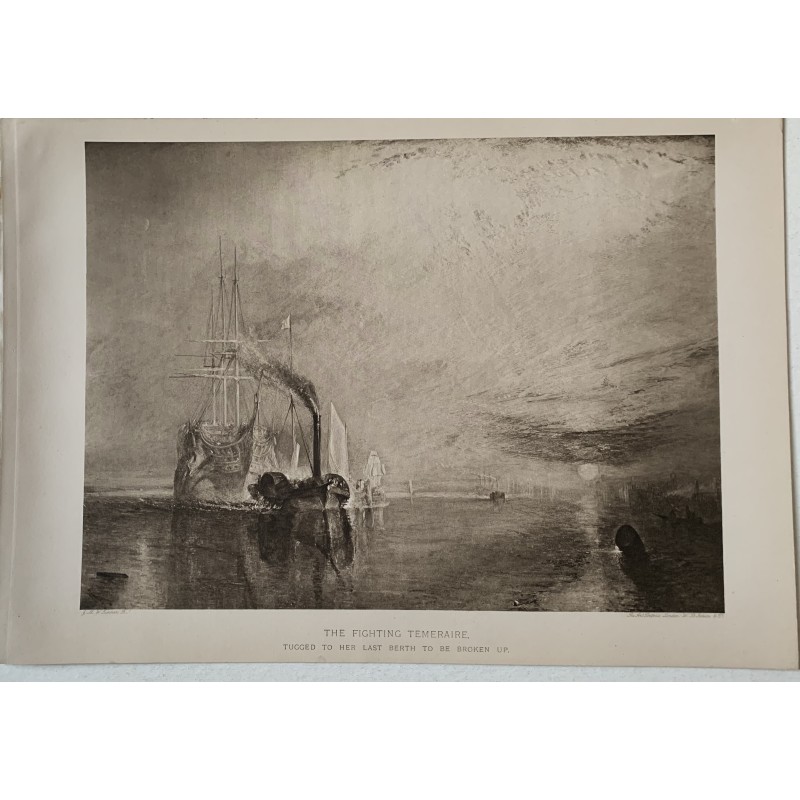 La combattente Temeraire, fotoincisione di un'opera di J.M. William Turner