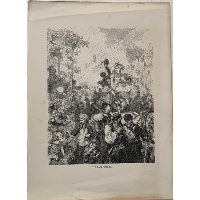 Le dernier tonneau, gravure sur bois.
