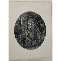 Autriche. Le vieux château de Bade. Gravure sur bois