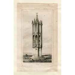 Autriche. Monument du XIVe siècle nommé Spienerim am Kreutz. Gravure