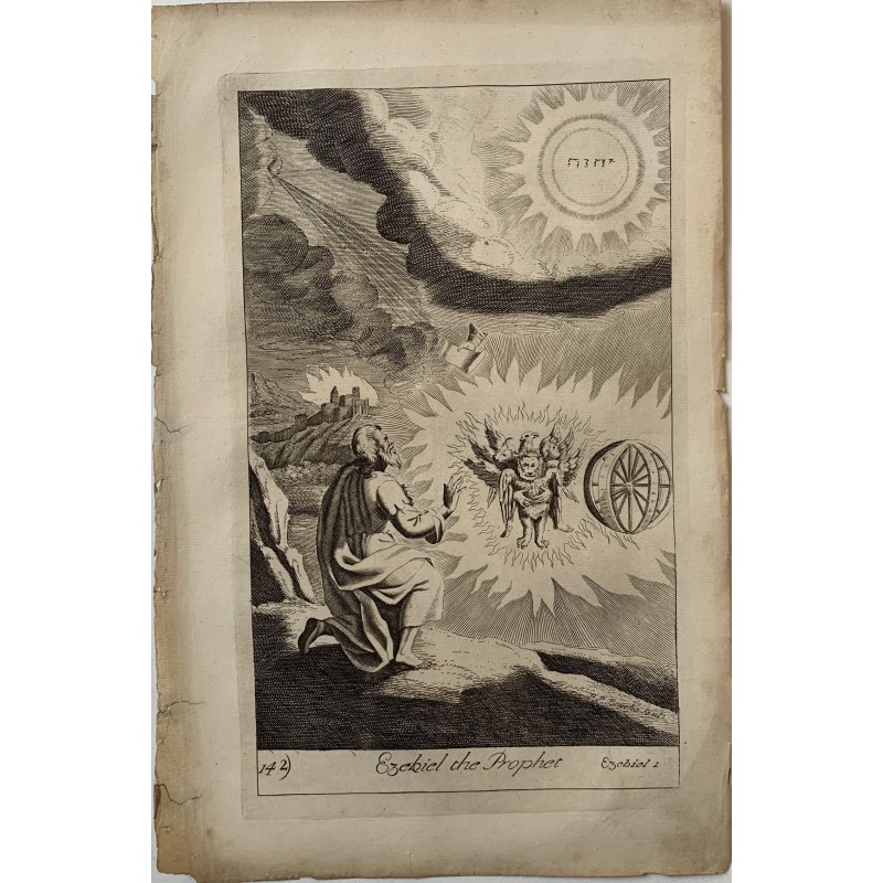 Bible. Ezekiel the Prophet. Engraving by PP Bouche