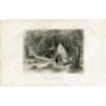 Wigwam in the Forest, woodcut, published by W. H. Bartlett in 1840