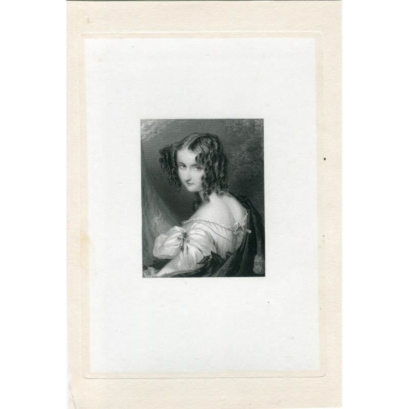Mme Stanhope gravée par C. Heath d'après une œuvre de Rochard, XIXe siècle.