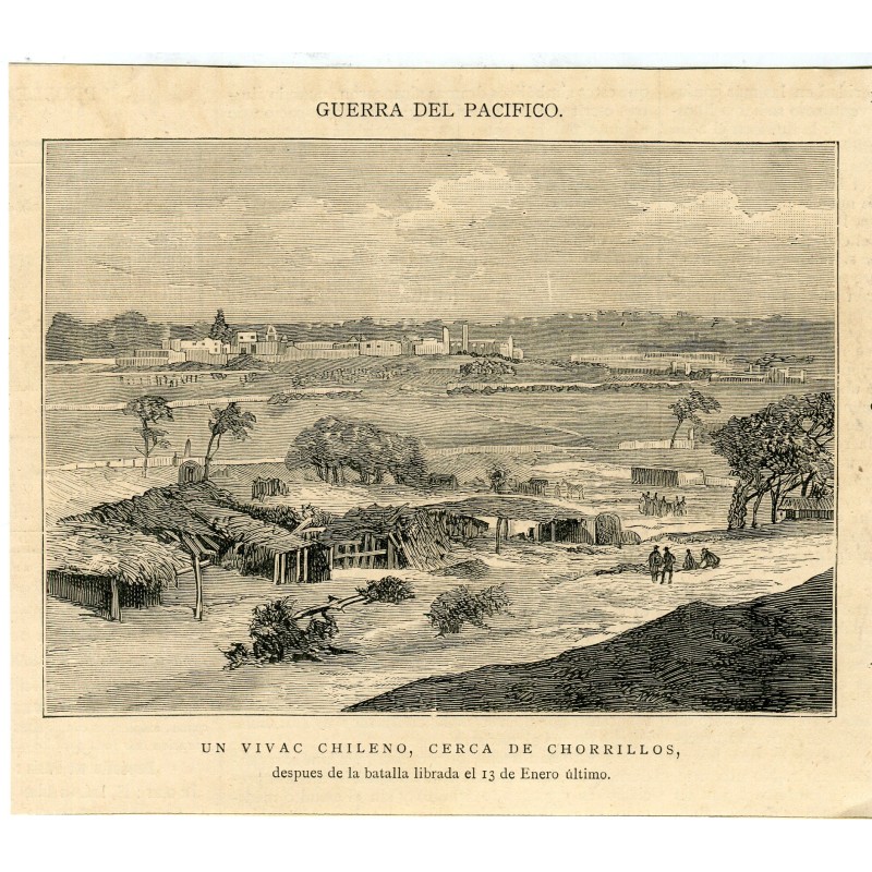 Un bivacco cileno vicino a Chorrillos dopo la battaglia del 13 gennaio 1881