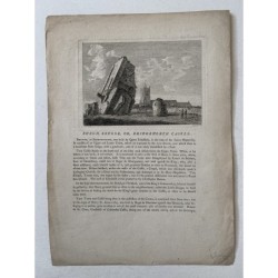 Angleterre. Shropshire. Château de Burgh, Bruges ou Bridgenorth, gravure