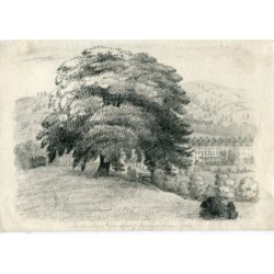 Angleterre. Pont de Cleveland, Grosvenor House, Bath. Dessin.