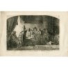 Judas reçoit 30 pièces d'argent (gravure de Rembrandt par B. Picart)