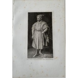 Barbarossa drawn and engraved by Goya from a work by Velazquez.