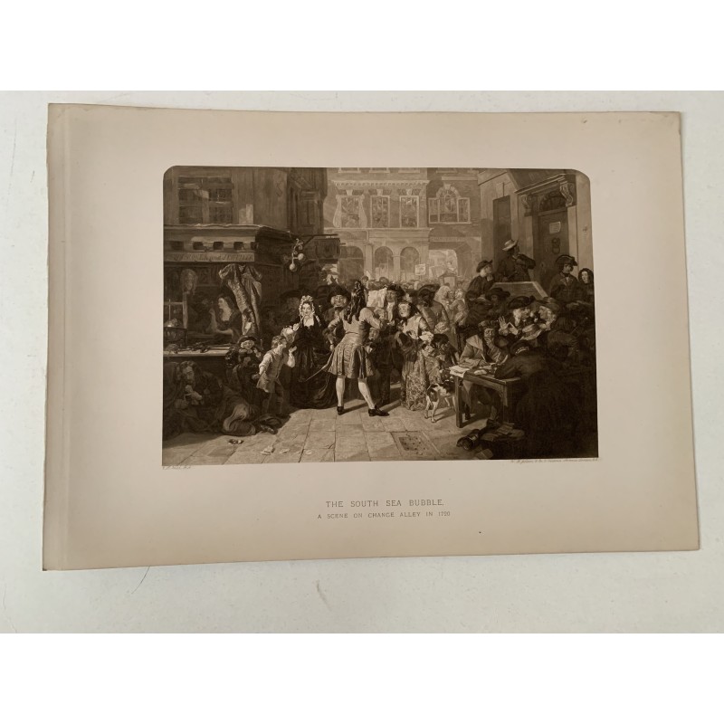 The South Sea Bubble fotograbado de la obra de E.M. Ward