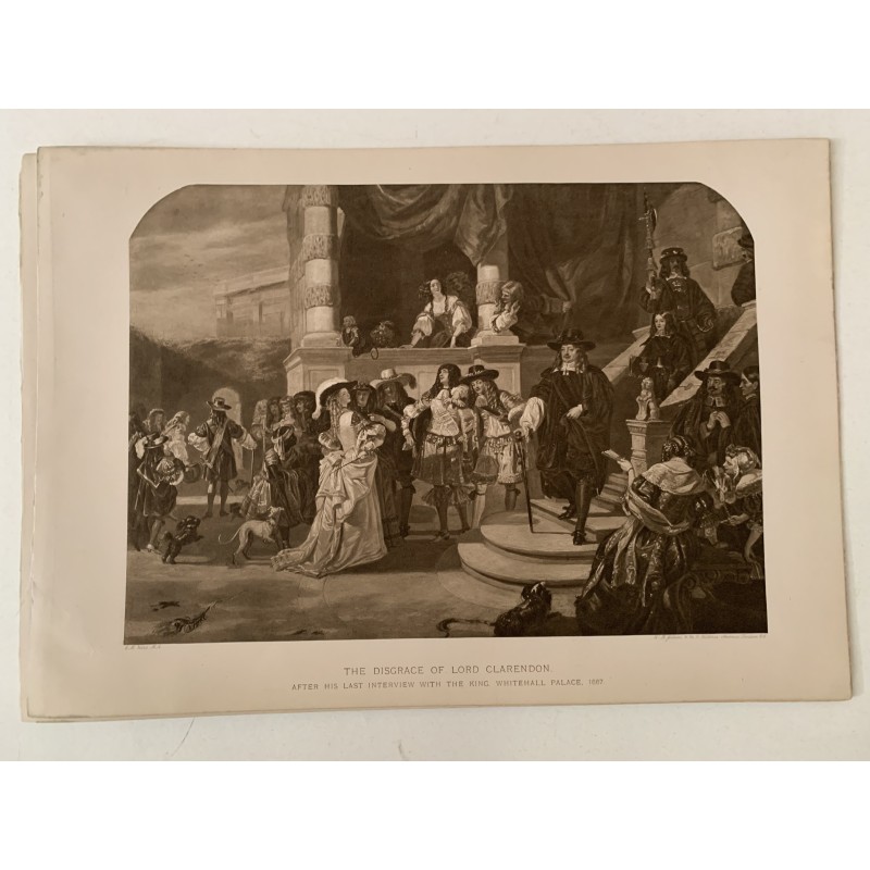 Die Schande von Lord Clarendon, Photogravüre aus dem Werk von EM Ward