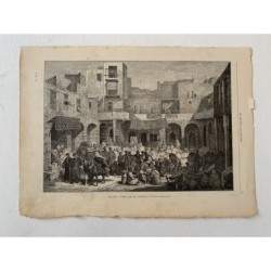 Sklavenmarkt in Ägypten, 1882 Holzstich für Mundo Ilustrado