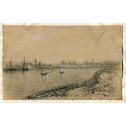 Butterwick, Lincolnshire, Inghilterra. Disegno firmato con iniziali EJH, datato 1851.