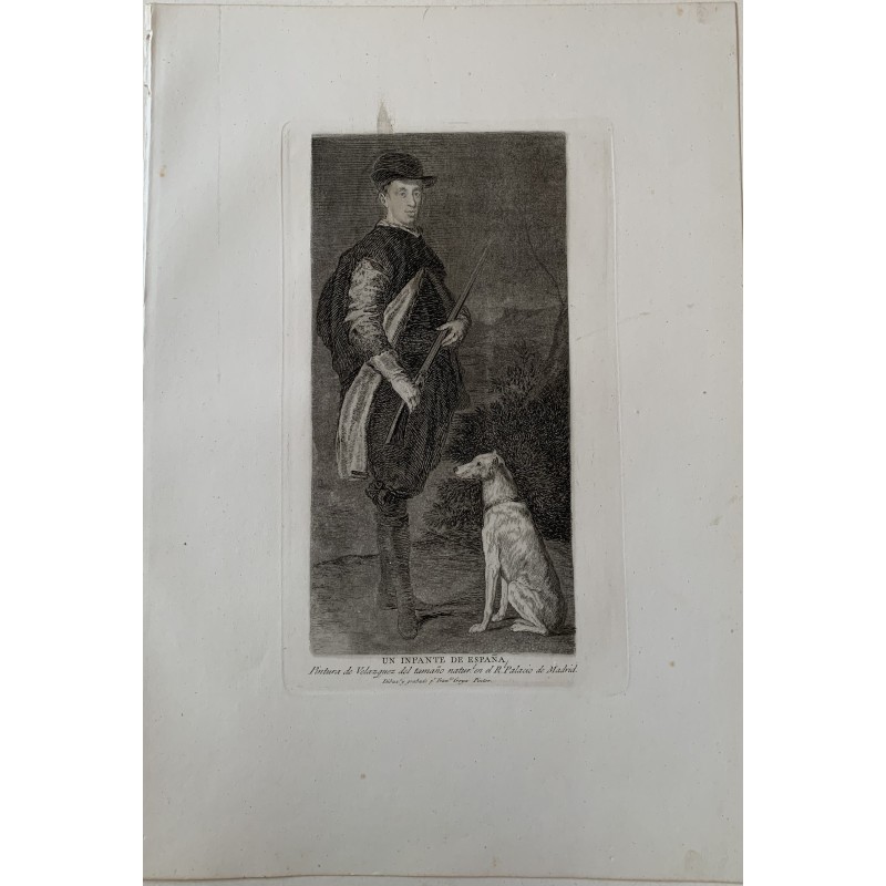 An Infante of Spain, Don Ferdinand of Austria, original engraving by Goya