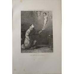 Sant'Antonio da Padova, opera di Ribera, incisa da Federico Navarrete