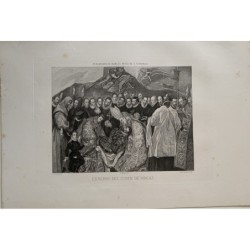 Die Beerdigung des Grafen Orgaz von El Greco, gestochen von Federico Navarrete