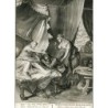 Scene bibliche olandesi - Incisione antica - Isacco benedice Giacobbe (c.1720)