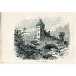 Deutschland, Lahnstein. Burg Oberlahnstein, Stich 1878
