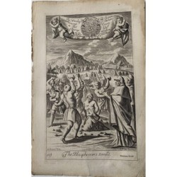 Bible. Lapidation des blasphémateurs, gravée par F.H. van Houe d'après un dessin de G. Freman