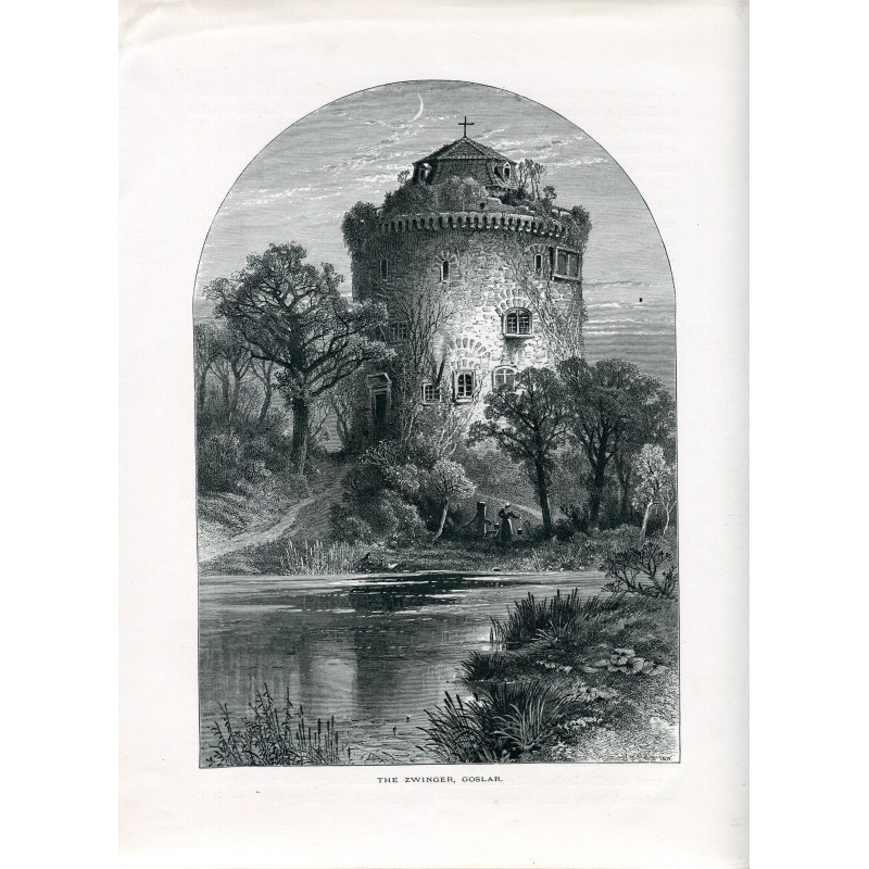 Germania. Goslar. Lo Zwinger. 1860. Xilografia da "Europa pittoresca"