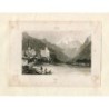 Switzerland. Viege. Engraving by Emile Rouargue