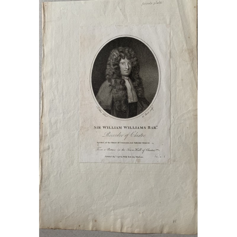 Sir William Williams, Baron. Grabado por W. Bond de un dibujo de J. Allen