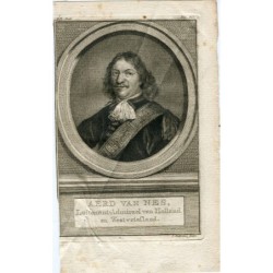 Aerd van Nes, tenente ammiraglio d'Olanda. Incisione del 1760 di J. Houbraken.