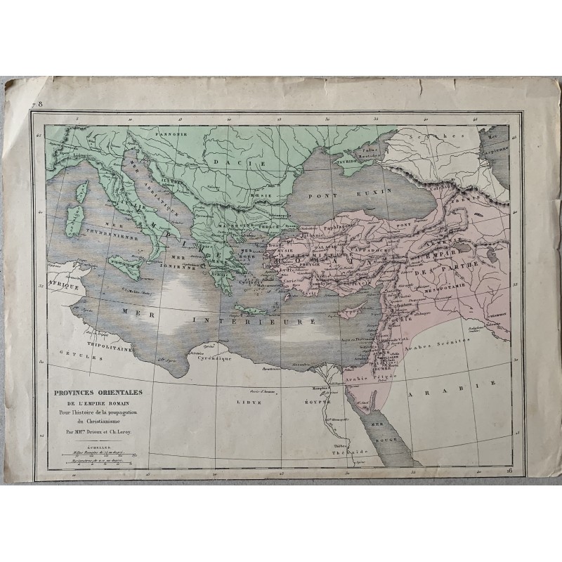 Incisione delle province orientali dell'Impero romano, incisa da Drioux e Leroy