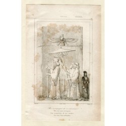 Perse. Roi accompagné de ses serviteurs, gravé par Monnin d'après un dessin de Vernier.
