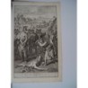 Samuel zerstückelte Agag vor dem Herrn in Gilgal - Niederländische Bibelszenen - Antike Gravur (ca. 1720)