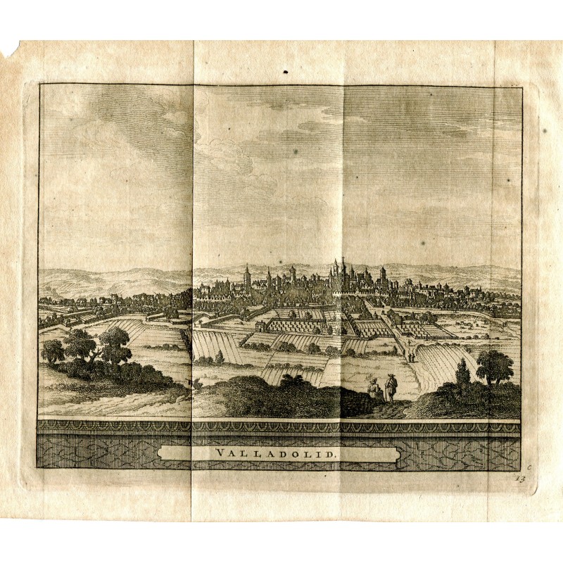 Valladolid. Engraving by Pieter Vander Aa, pseudonym Alvarez de Colmenar