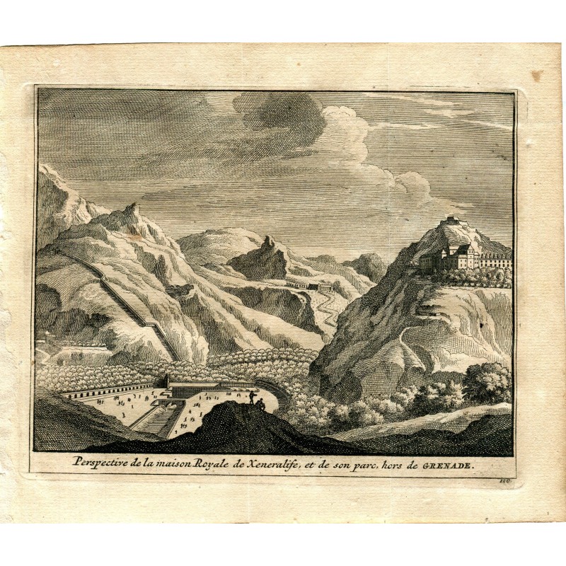 Granata. Prospettiva della maison Royale de Xeneralife et de son parc, 1715. P. Vander Aa