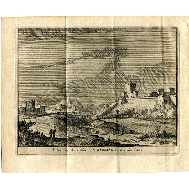 Palais des Rois Mores à Grenade. par derrière, 1715, P. Vander Aa.