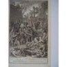 Nebuzaradan burned down the Temple of Jerusalem - Dutch Bible Scenes - Antique Engraving (c.1720)