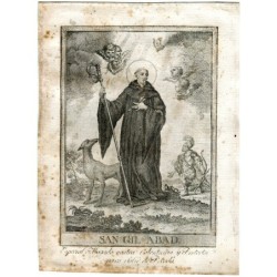 Saint Gilles l'Abbé, spécial contre les fièvres et protecteur contre le péché, XVIIIe siècle