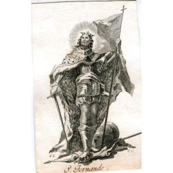 Saint Fernando gravé par Vincent Chapel d'après un dessin de Vincent Lopez