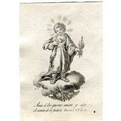 Child Jesus engraved by Vicente Capilla from a drawing by Antonio Rodriguez