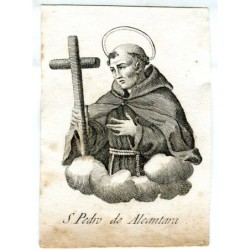 Saint Pierre d'Alcantara, gravure du XVIIIe siècle