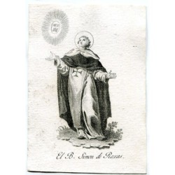 Beato San Giovanni de Roxas (nato a Valladolid) incisione XVIII-XIX secolo