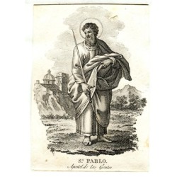 San Paolo, Apostolo delle Genti. Incisione del XVIII-XIX secolo.