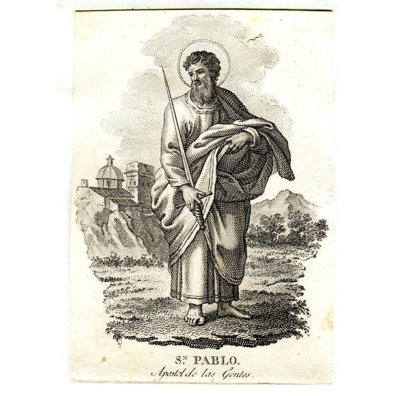 Der heilige Paulus, Apostel der Heiden. Kupferstich aus dem 18.–19. Jahrhundert.