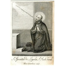 Saint Ignatius of Loyola engraved by Hier Carattoni 18th century