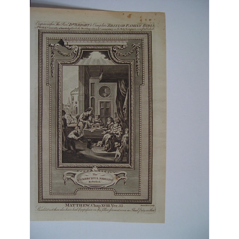 Servo spietato - stampa biblica del 1782