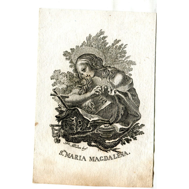 Sainte Marie-Madeleine gravée par Francisco Jordán.