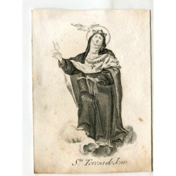 Santa Teresa di Gesù incisa da Vicente Capilla, incisore valenciano del XVIII secolo.
