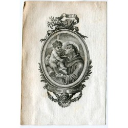 St. Anthony of Padua, 18th century engraving