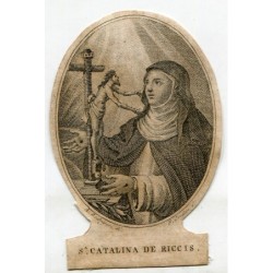 Saint Catherine of Riccis, engraved by F. Jordán after a drawing by A. Rodriguez