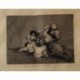 Goya etching. The women give courage ('Las mugeres dan valor'). Plate 4 from Disasters of War etching series, 1937 edition.
