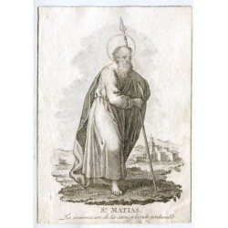 Saint Matthias engraving from the 18th century