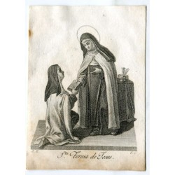 Saint Teresa of Jesus engraved by V. Capilla from a drawing by A. Rodriguez